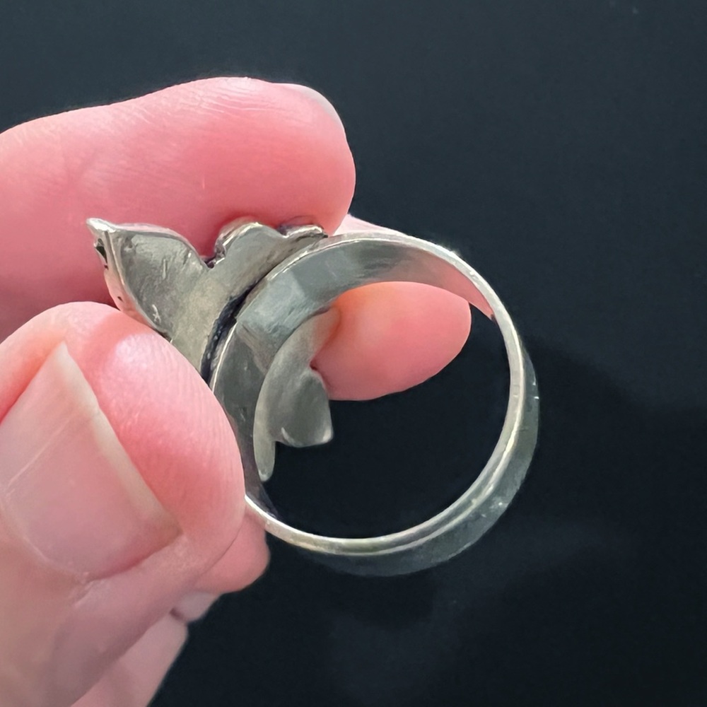 Beautiful silver & amethyst ring. - Picture 9 of 11